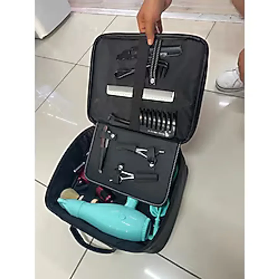 ZUU BAGS Kuaför Berber Deri Malzeme Çantası Siyah
