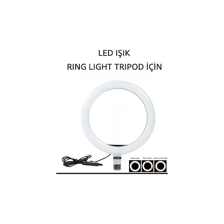 Zyga Tripod İçin Led Selfie Işığı Ring Light 10 Inç Led Işıklı Halka Youtuber Tiktok